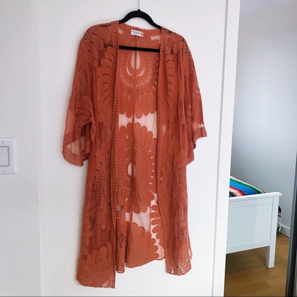 embroidered sheer duster 🌼